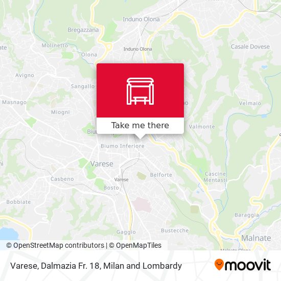 Varese, Dalmazia Fr. 18 map