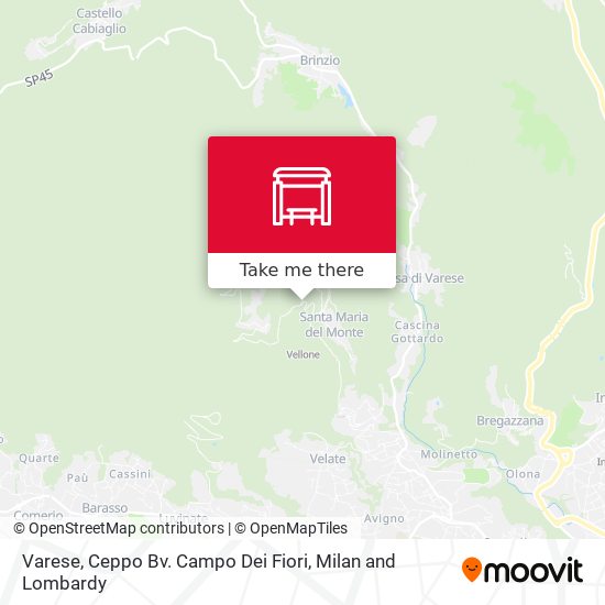 Varese, Ceppo Bv. Campo Dei Fiori map