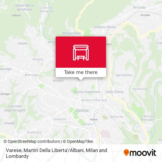 Varese, Martiri Della Liberta' / Albani map