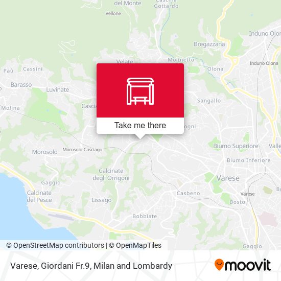 Varese, Giordani Fr.9 map