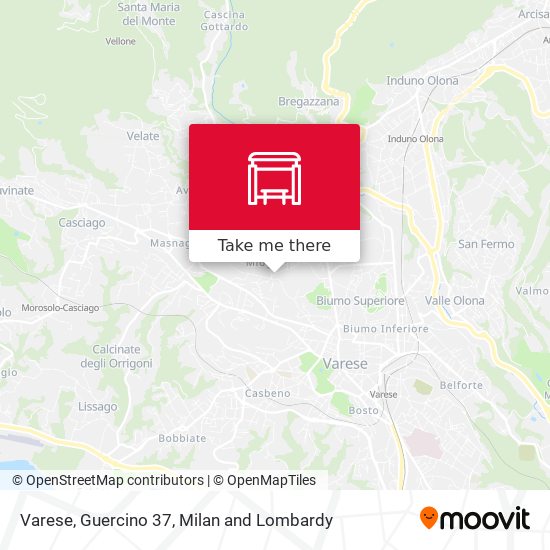 Varese, Guercino 37 map
