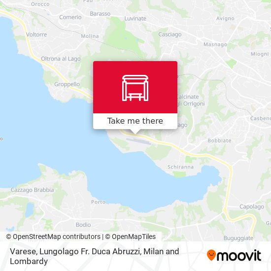 Varese, Lungolago Fr. Duca Abruzzi map