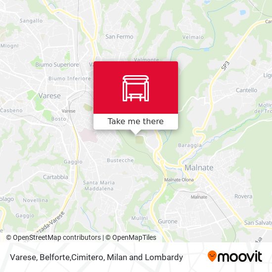 Varese, Belforte,Cimitero map