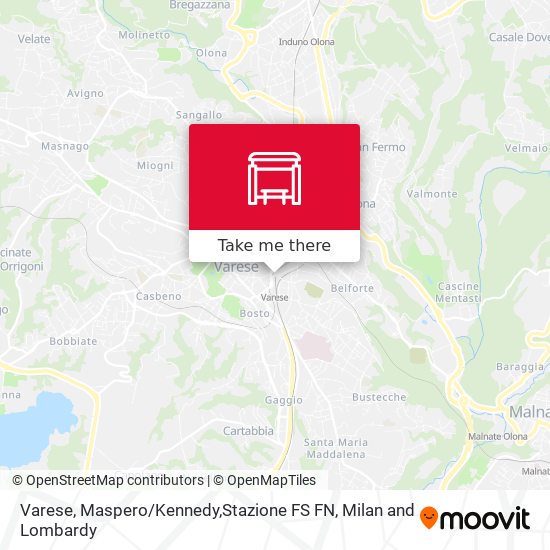 Varese, Maspero / Kennedy,Stazione FS FN map