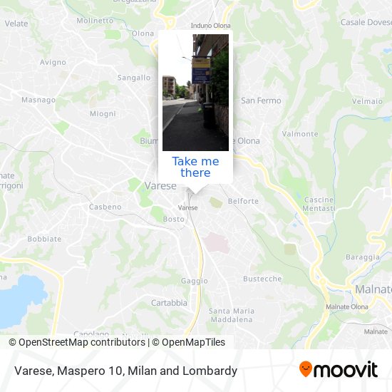 Varese, Maspero 10 map