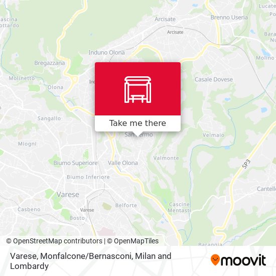 Varese, Monfalcone/Bernasconi map