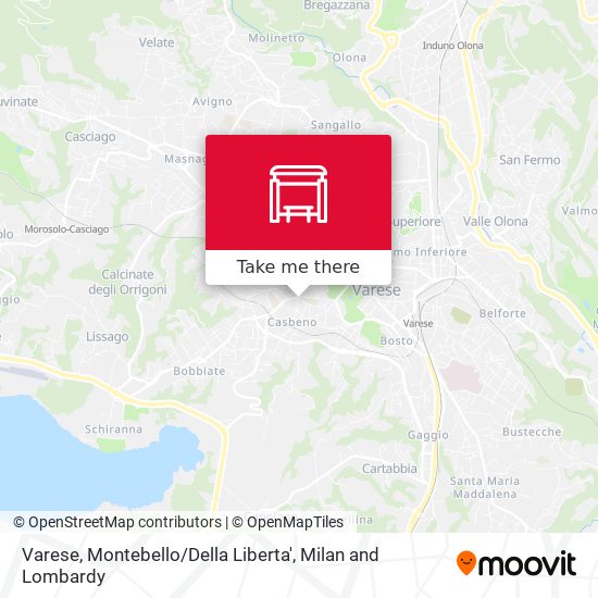 Varese, Montebello / Della Liberta' map