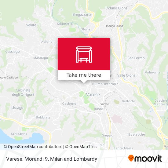 Varese, Morandi 9 map