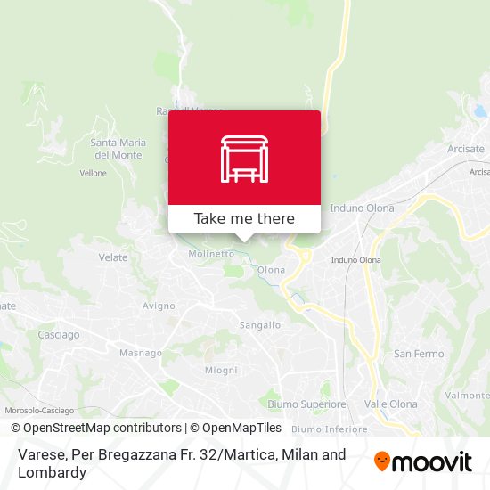 Varese, Per Bregazzana Fr. 32 / Martica map