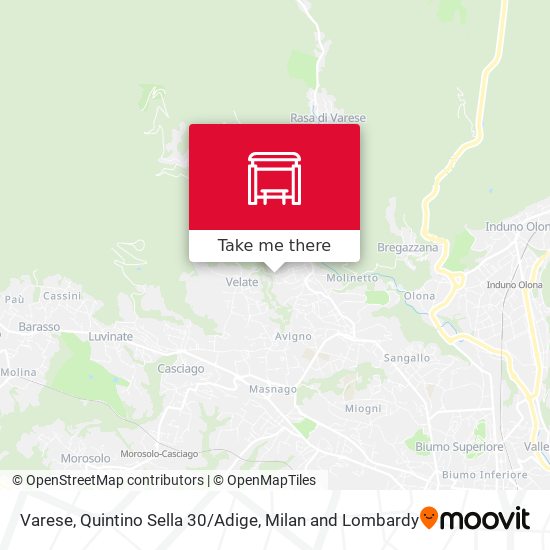 Varese, Quintino Sella 30 / Adige map