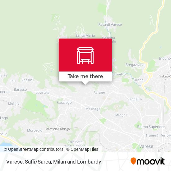 Varese, Saffi/Sarca map