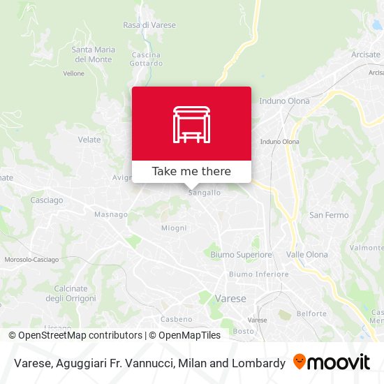 Varese, Aguggiari Fr. Vannucci map