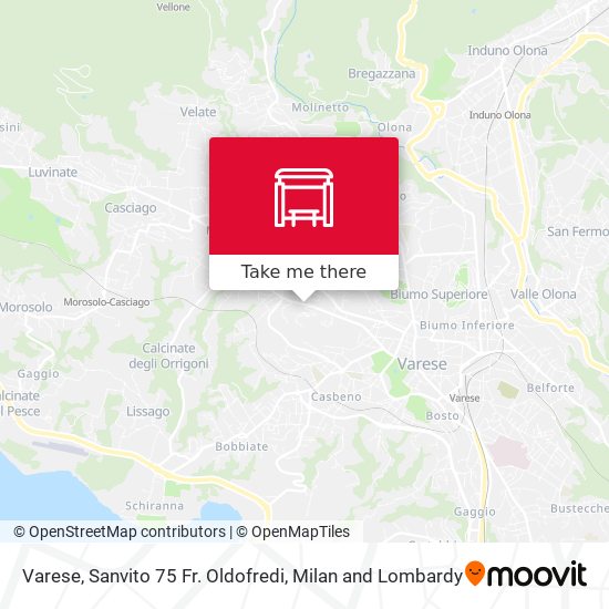 Varese, Sanvito 75 Fr. Oldofredi map