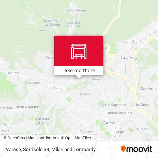 Varese, Sorrisole 39 map