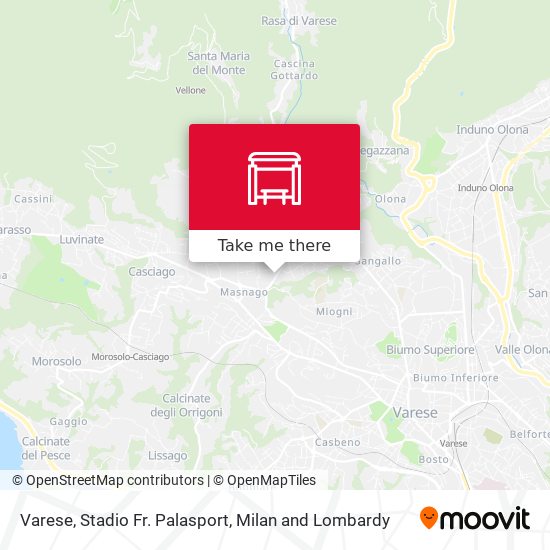 Varese, Stadio Fr. Palasport map