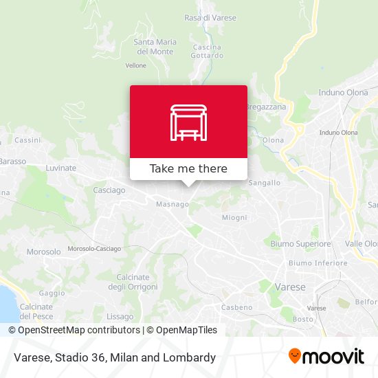 Varese, Stadio 36 map