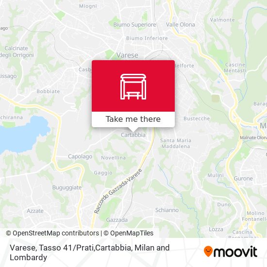Varese, Tasso 41 / Prati,Cartabbia map