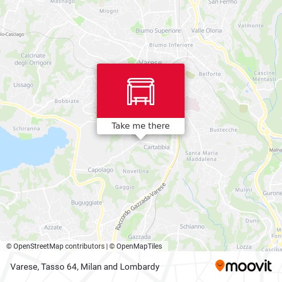 Varese, Tasso 64 map