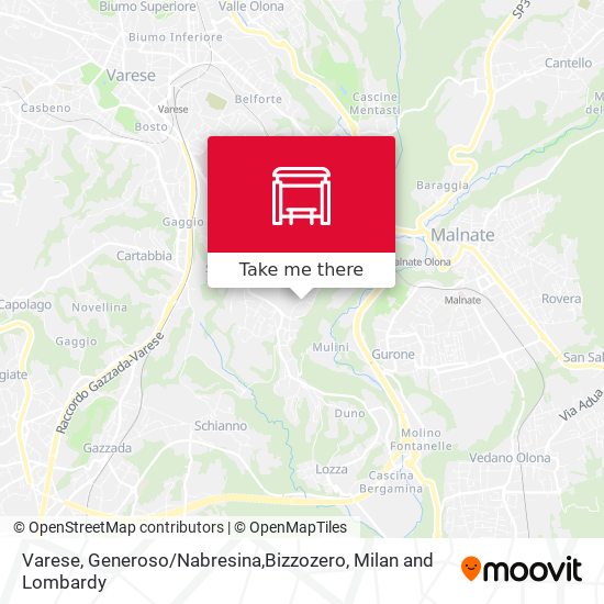 Varese, Generoso / Nabresina,Bizzozero map