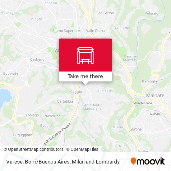 Varese, Borri/Buenos Aires map