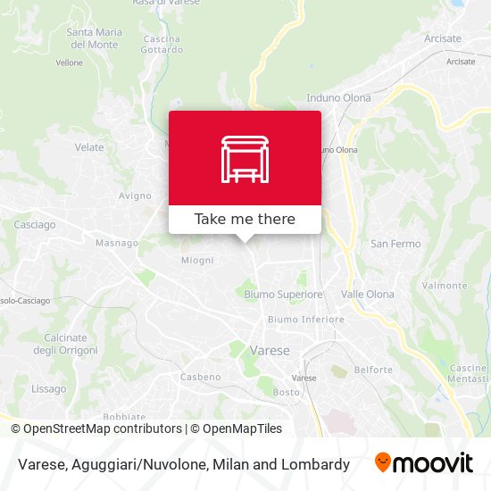 Varese, Aguggiari/Nuvolone map