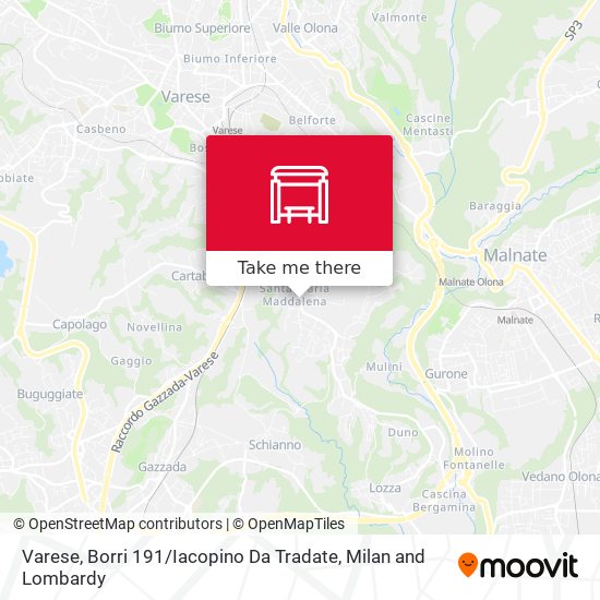 Varese, Borri 191 / Iacopino Da Tradate map