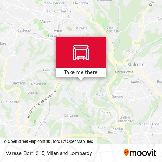 Varese, Borri 215 map