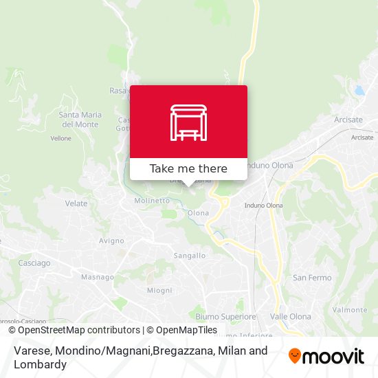 Varese, Mondino / Magnani,Bregazzana map