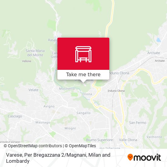 Varese, Per Bregazzana 2 / Magnani map