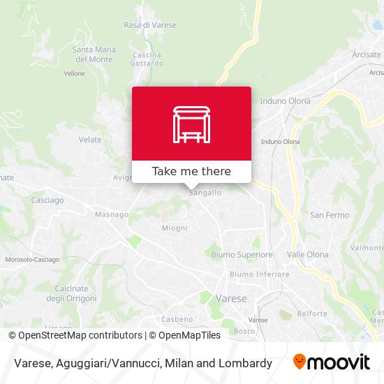 Varese, Aguggiari/Vannucci map