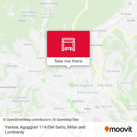 Varese, Aguggiari 114 / Del Sarto map