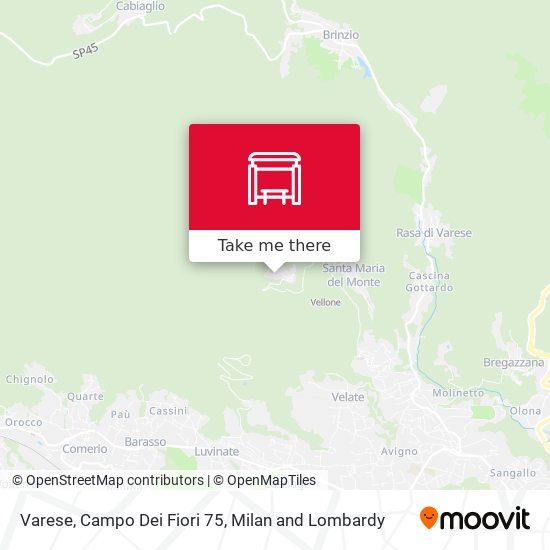 Varese, Campo Dei Fiori 75 map