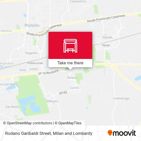 Rodano Garibaldi Street map