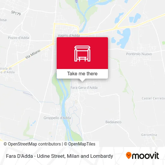 Fara D'Adda - Udine Street map
