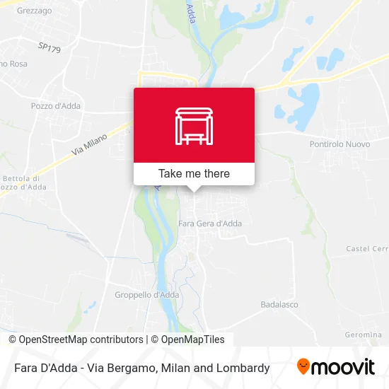 Fara D'Adda - Via Bergamo map