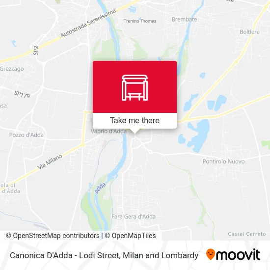 Canonica D'Adda - Lodi Street map