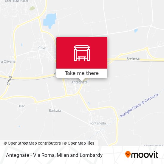 Antegnate - Via Roma map