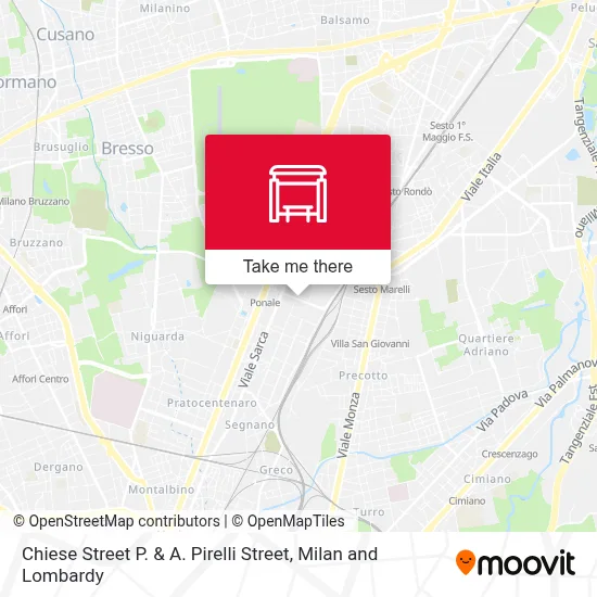 Chiese Street P. & A. Pirelli Street map