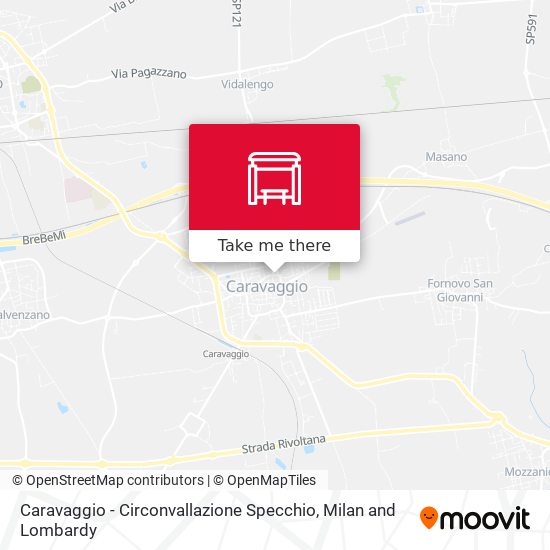 Caravaggio - Circonvallazione Specchio map