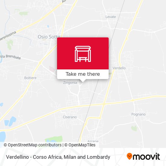Verdellino - Corso Africa map