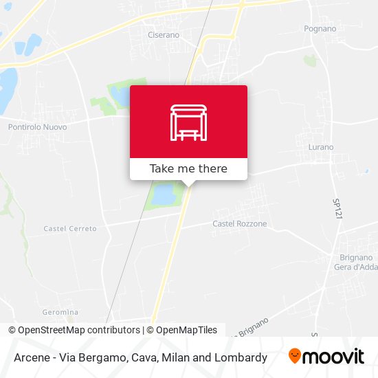 Arcene - Via Bergamo, Cava map