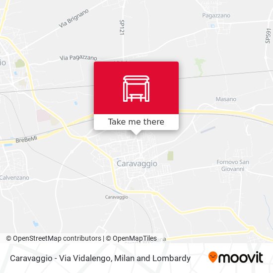 Caravaggio - Via Vidalengo map