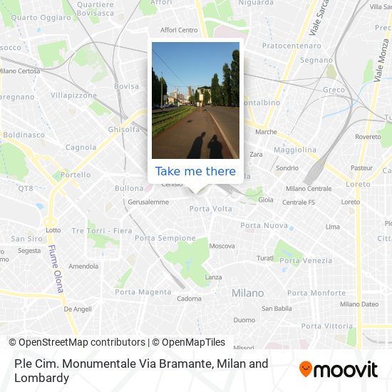 P.le Cim. Monumentale Via Bramante map