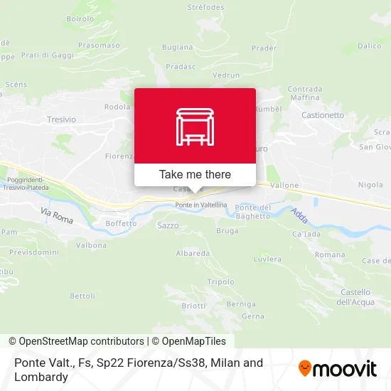 Ponte Valt., Fs, Sp22 Fiorenza / Ss38 map