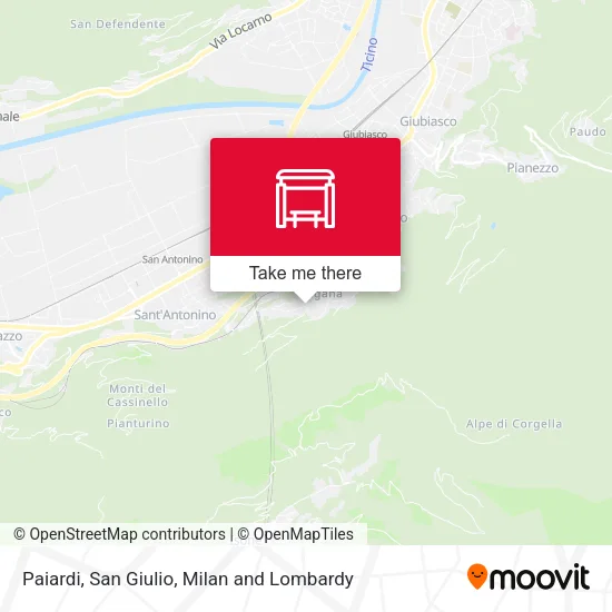 Paiardi, San Giulio map