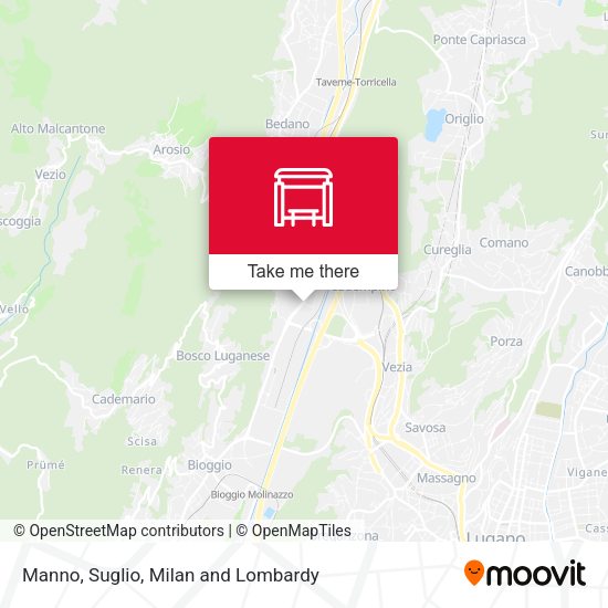 Manno, Suglio map