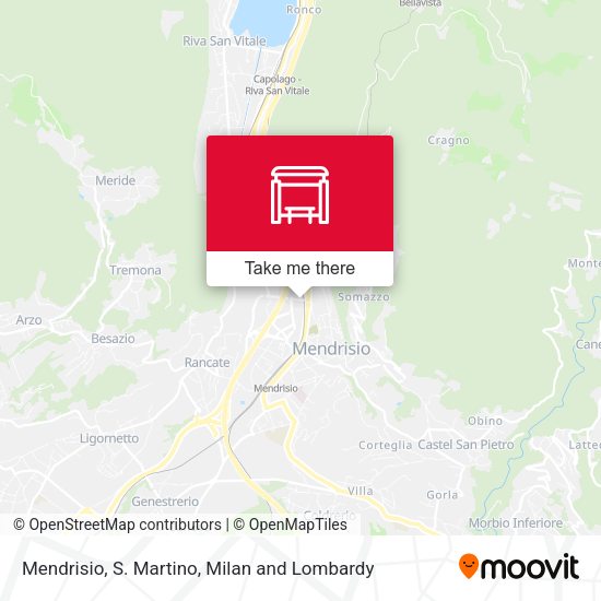 Mendrisio, S. Martino map