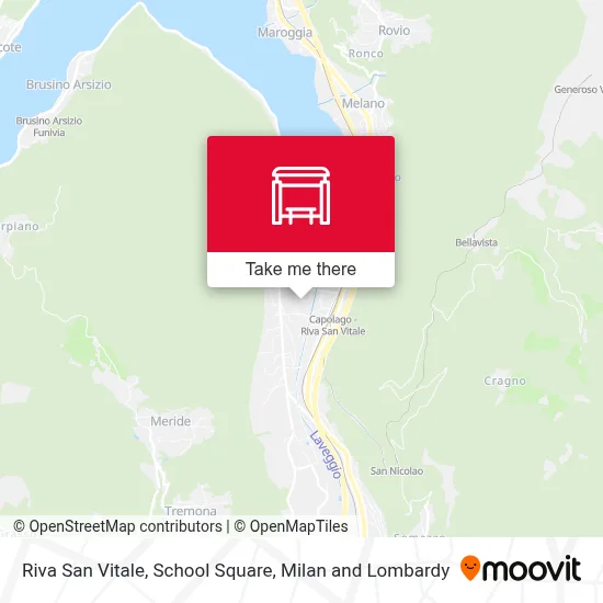 Riva San Vitale, School Square map