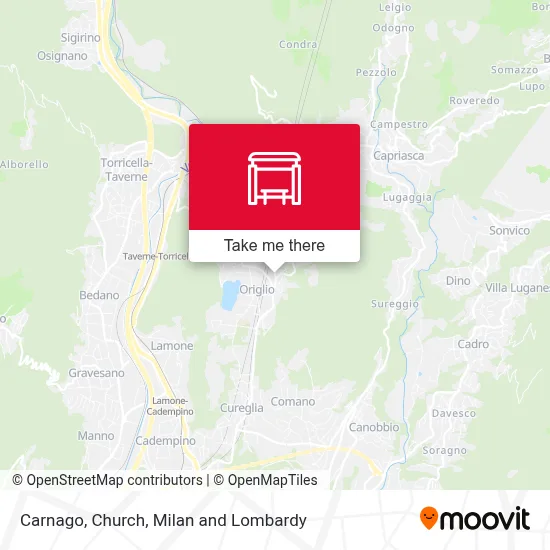 Carnago, Church map