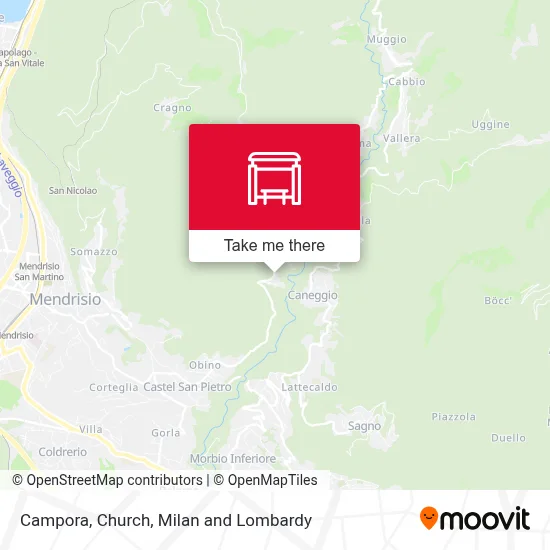 Campora, Church map